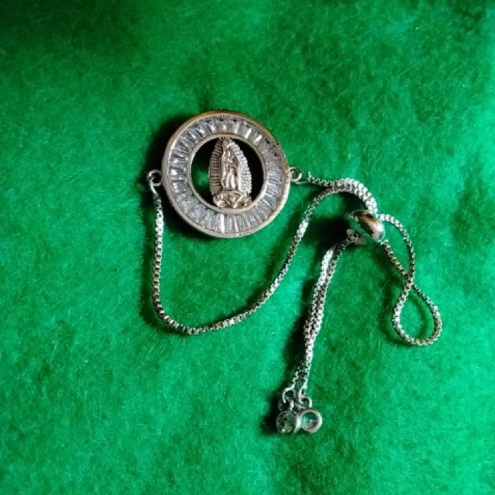Silver Religious Charm Bracelet